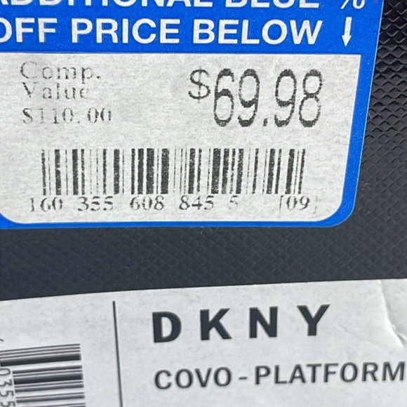 DKNY Covo black‎ leather platform sandals Size 9 - Picture 13 of 13